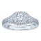Rm1435-14k White Gold Vintage Engagement Ring