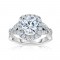 Rm1444x-14k White Gold Round Cut Halo Diamond Infinity Engagement Ring
