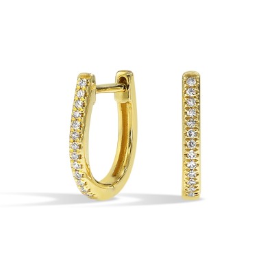 14Kt Yellow Gold Diamond 1/15Ctw Earring