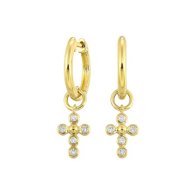 14Kt Yellow Gold Diamond 1/10Ctw Earring