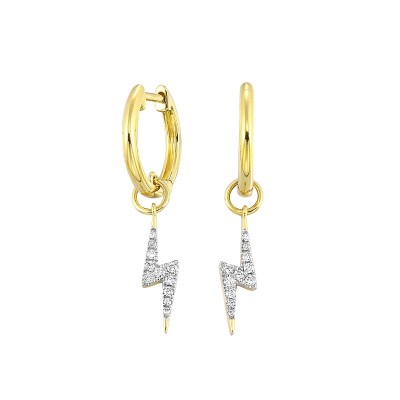 14Kt Yellow Gold Diamond 1/10Ctw Earring