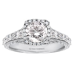 Round Diamond Vintage Engagement Ring
