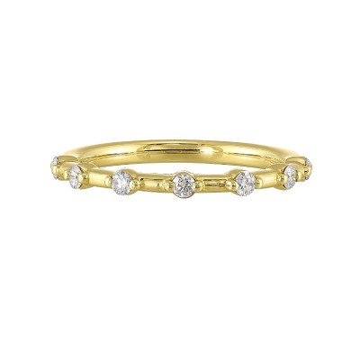 14K Yellow Gold 1/5Ctw Diamond Ring