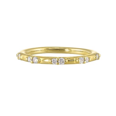 14K Yellow Gold 1/7Ctw Diamond Ring