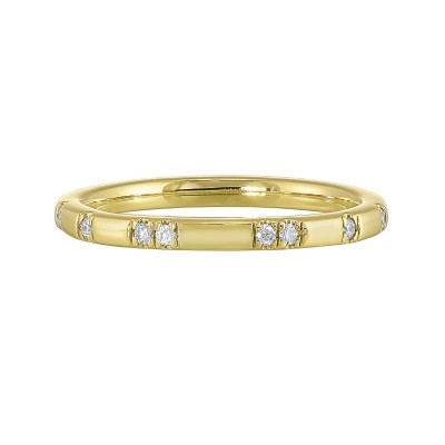 14K Yellow Gold 1/12Ctw Diamond Ring