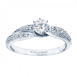 Rm1145-14k White Gold Infinity Engagement Ring