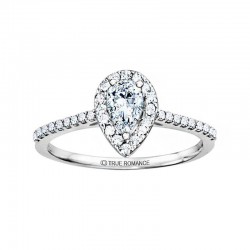 Rm1301ps-14k White Gold Halo Engagement Ring