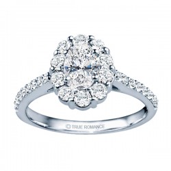Rm1381v-14k White Gold Oval Cut Halo Diamond Engagement Ring