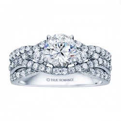Rm1431-14k White Gold Infinity Engagement Ring