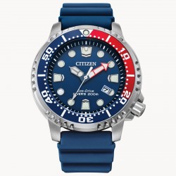 Citizen Promaster Dive Red/Blue Rubber Band Watch