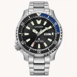 Citizen Promaster Dive Automatic Black Dial Silver Band Watch
