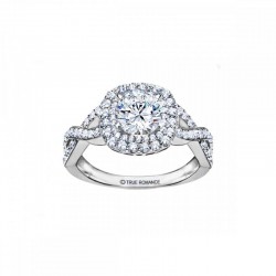 RM1354K Round Diamond Infinity/Halo Engagement Ring
