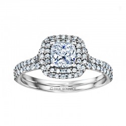 Rm1417cu-14k White Gold Halo Engagement Ring