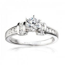 Rm402-14k White Gold Engagement Ring From Nostalgic Collection