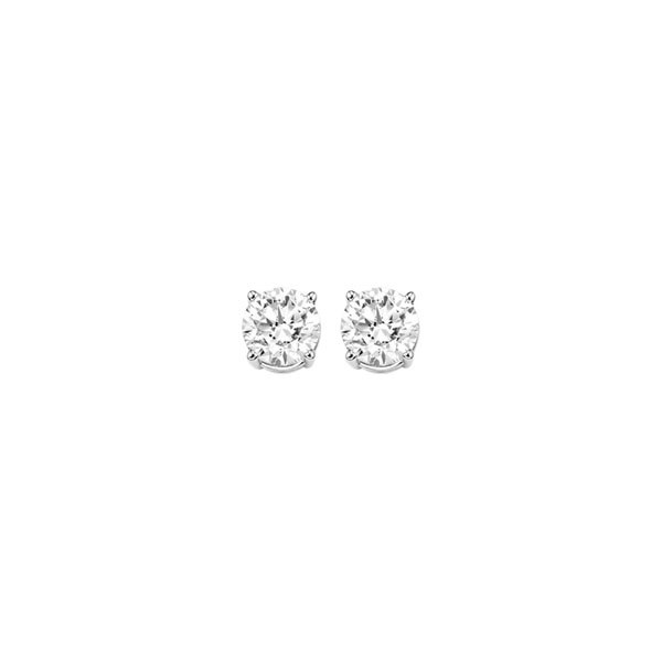 Ladies Round Diamond Stud Earrings - RESQT0030